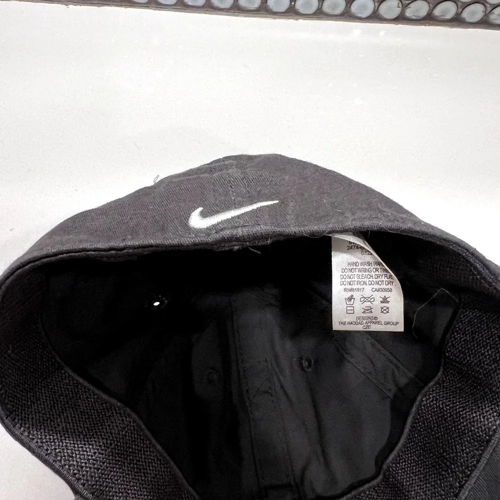 Nike Swoosh‎ Adjustable Baseball Cap Hat Boys Infant Game Black Toddler
